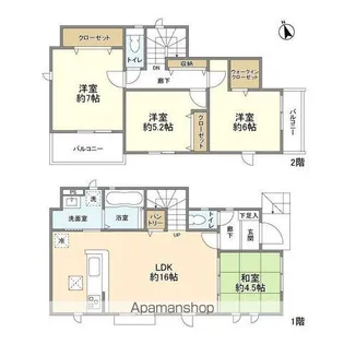 東京都八王子市川口町【一戸建】の間取り