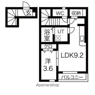 ラビスタアイワヒルズⅠ【203号室】の間取り