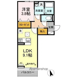 ボヌール H【1階】の間取り