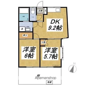 コーポウチダ【B201号室】の間取り