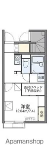 レオパレスブライトセゾン【1階】の間取り