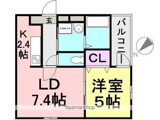 フジパレス神田北通【1階】の間取り