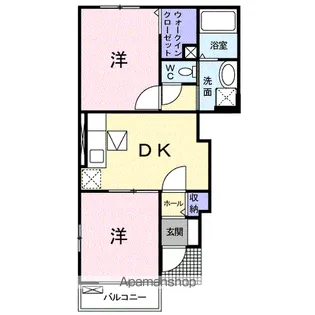 ヴィラ プリムローズ A棟【1階】の間取り