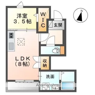 ソレイユ・Y【1階】の間取り