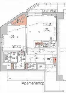 東京都新宿区山吹町【マンション】の間取り