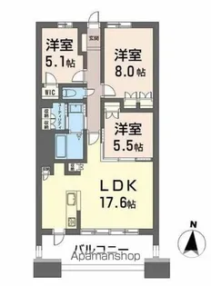 Nudgeone.照葉【15階】の間取り