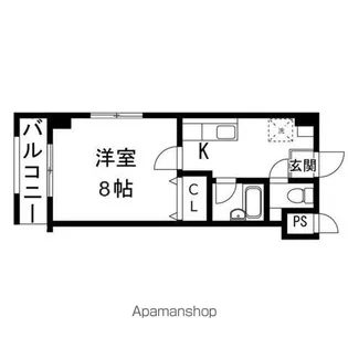 カーサFUKURAI【107号室】の間取り