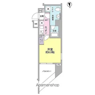 メインステージ白金高輪駅前【7階】の間取り