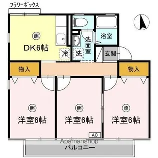 エスポワールB【2階】の間取り