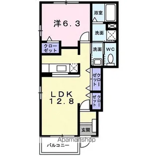 ブランシュールA【1階】の間取り