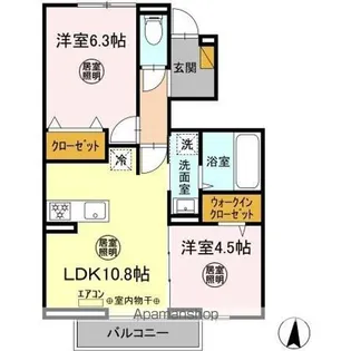ソレイルKZ【1階】の間取り