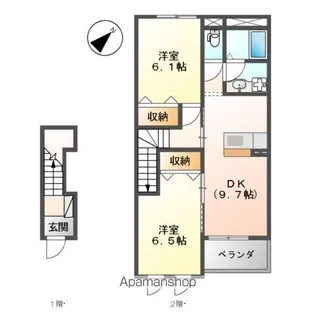 サンシャインヒルズ【2階】の間取り
