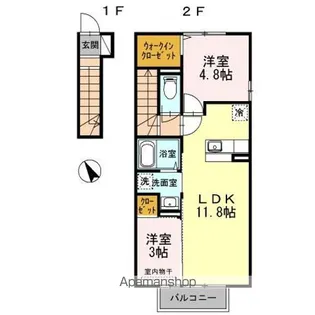 ラムロ吉田【2階】の間取り