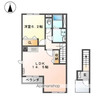 カサブランカ【2階】の間取り