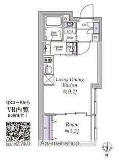 アトリオフラッツ清澄白河【4階】の間取り