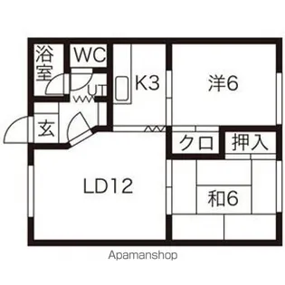 グリーンシャトウ【101号室】の間取り