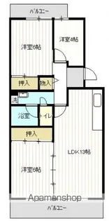 鈴が峰第5団地 5号棟【504号室号室】の間取り