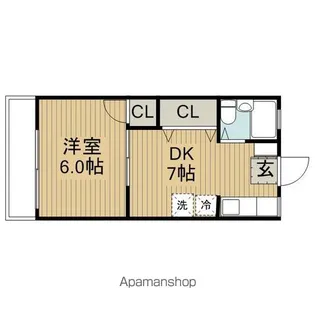 コーポあすか【B号室】の間取り