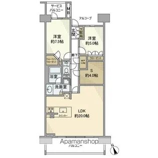 キャパシティ【9階】の間取り