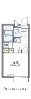 レオパレス湯田温泉Ⅱ【1階】の間取り