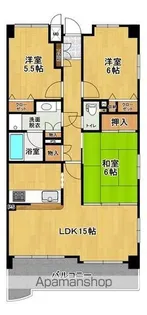 ファインビュー郡山【9階】の間取り