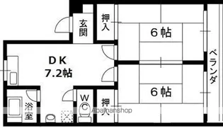 翠光ハイツ【2階】の間取り