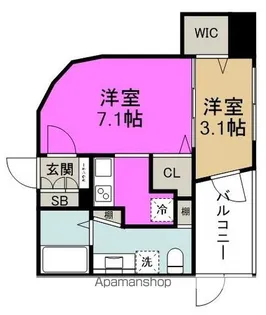 アドバンス西梅田Ⅳエール【12階】の間取り