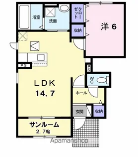 クロエ Ⅰ【1階】の間取り
