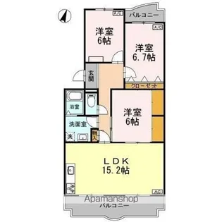 葵ハイツ【3階】の間取り