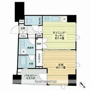 レフィール日本橋浜町【6階】の間取り