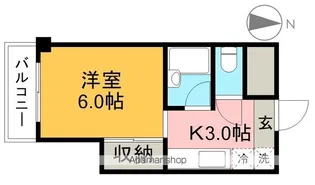 コーポ舟入川【4階】の間取り