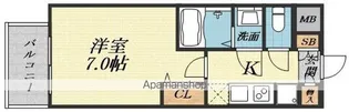 プレサンス江坂クォーレ【1階】の間取り