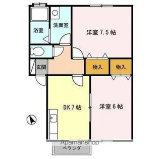 セジュール陽 AB【1階】の間取り