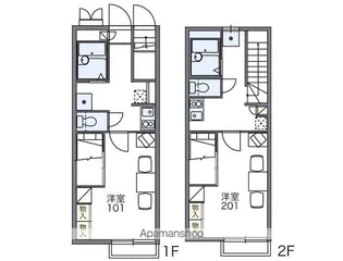レオパレスめごばり【2階】の間取り