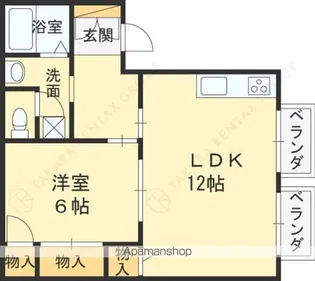 シャレオ上大市【2階】の間取り