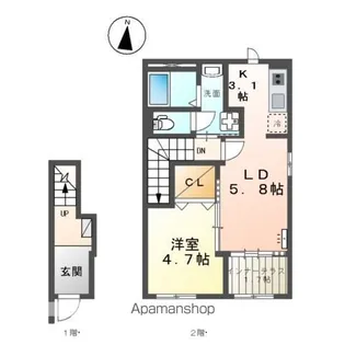 シルキーⅡ【2階】の間取り