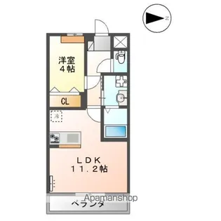 ユースハイム【206号室】の間取り