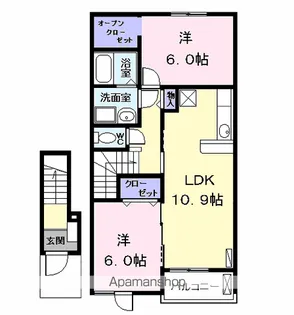 グレイス B【2階】の間取り