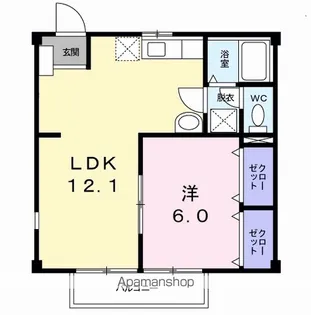 CASA古野【2階】の間取り