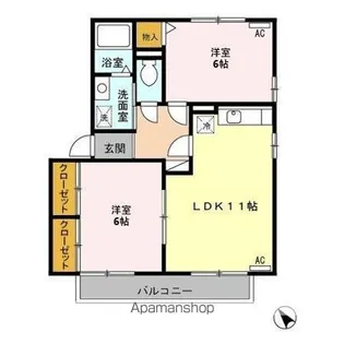 SALT VALLEY COURT(ソルトバレーコート ) B【2階】の間取り