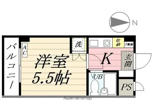 ホーユウコンフォルト岸谷【403号室】の間取り