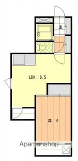 メゾンミヤザキ山越【1階】の間取り
