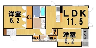 アリスティオ【1階】の間取り