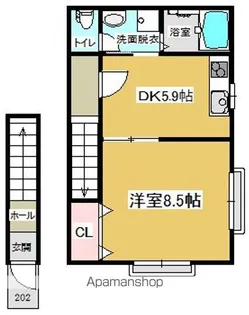カーサM【2階】の間取り