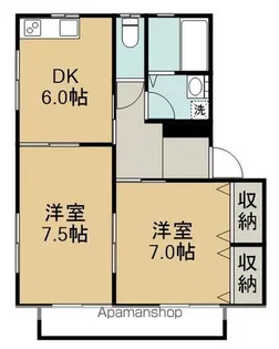 ペンシーヴA【2階】の間取り