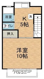 オアシスA・B【A205号室】の間取り
