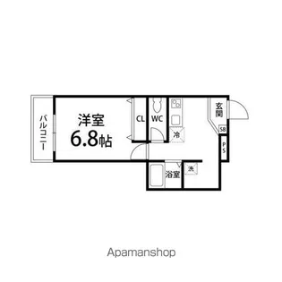 サンシャレィ中島丁【101号室】の間取り