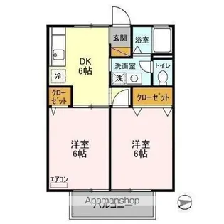 ロイヤルヒルズ東山【2階】の間取り