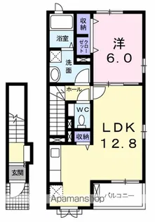 アルバータ Ⅲ【2階】の間取り
