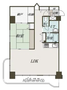 第1レジデンス太陽の郷【1106号室】の間取り